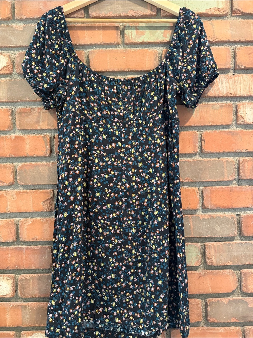 wild fable Black Floral Puff Sleeve Mini Dress - Picture 5 of 6